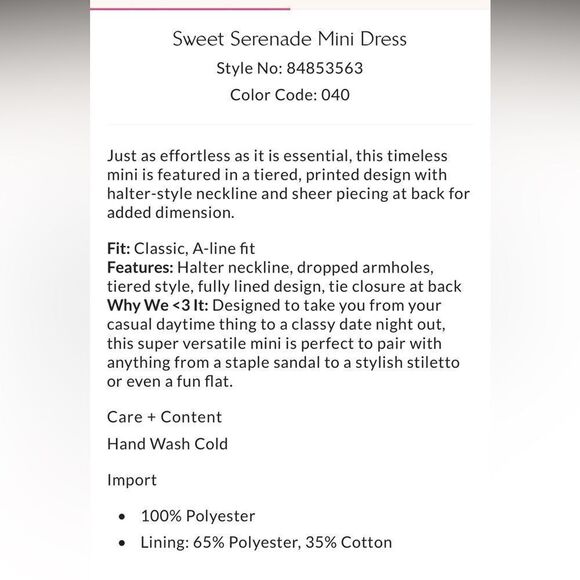 FREE PEOPLE SWEET SERENADE MINI DRESS IN BLUEBELL COMBO MEDIUM NWT - Picture 9 of 11